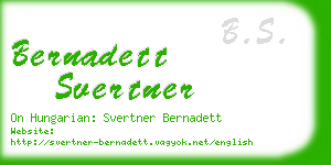 bernadett svertner business card